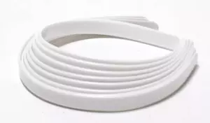 12 Pack of White Plastic Toothless Headbands